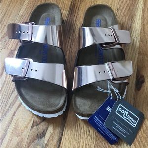 Arizona Metallic Copper (rose gold) Birkenstocks